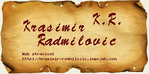 Krasimir Radmilović vizit kartica